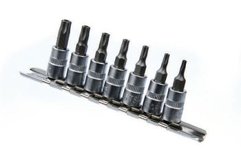 7 piece Tamper proof Star Socket Bit Set