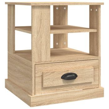 Mesa Auxiliar | Mesa De Apoyo Madera Contrachapada Roble Sonoma 50x50x60 Cm