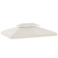 outsunny toldo de recambio 4x3 m con techo doble orificios de drenaje y proteccion uv solo toldo no incluye marco crema