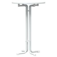 mesa alta de bar con tablero plegable o70 x 110 cm de madera de ingenieria y acero blanco dec036776