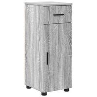 gabinete de bano  armario de bano con cajon gris sonoma 30 x 35 x 80 cm