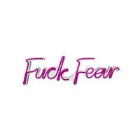 iluminacion led decorativa de plastico fuck fear rosa 49x155x2 cm