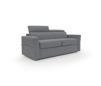 Avalon sofá cama con colchón de 18 cm de altura en tejido impermeable 220 cm (160x197 cm) gris