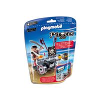 playmobil - canon interactivo negro con corsario