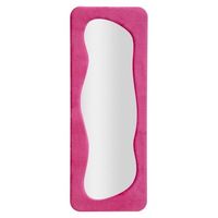 espejo de pared de terciopelo fucsia cm 60x4x160