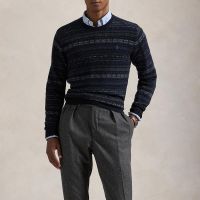 polo ralph lauren wool knit fairisle jumper - m