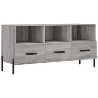 mueble de tv madera de ingenieria gris sonoma 102x36x50 cm vidaxl