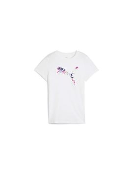 Camiseta Puma Graphics Floral Cat Mujer Blanco