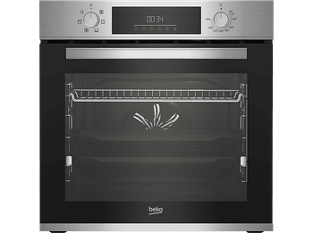 Horno - Beko BBIE123001XD, Multifunción, Limpieza Hidrólitica, 72l, 59.4 cm, Tecnología Aeroperfect, Pantalla LED, Inox
