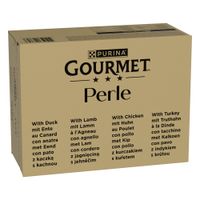 purina gourmet perle en sobres 96 x 85 g - pato cordero pollo y pavo en salsa