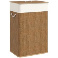 cesto ropa sucia 40x30x60 cm marron
