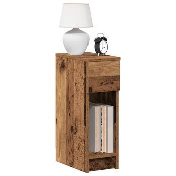 Mesillas De Noche - Mueble Para Dormitorio - Madera De Ingeniería - Madera Envejecida (20x36x60cm)
