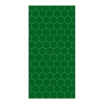Alfombra Vinílica Verde 140x200cm Mosaico Hexágonos