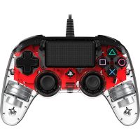 nacon compact controller wired para ps4pc iluminado rojo
