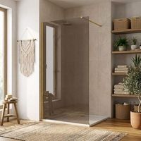 pared de la ducha rea flexi brown brush gold 110