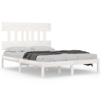 Cama Matrimonial | Cama Para Adultos | Estructura De Cama De Madera Maciza Blanca 140x200 Cm