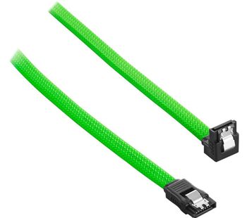 ModMesh 30 cm Right Angle SATA 3 Cable - Light Green, Green