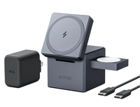 cargador anker 3 en 1 con magsafe cubo gris