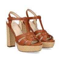 exe sandalias con plataforma mujer - marron talla 38