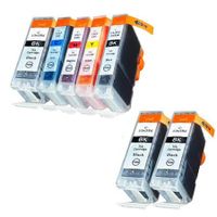 compatible multipack canon i865 printer ink cartridges 7 pack -4479a002