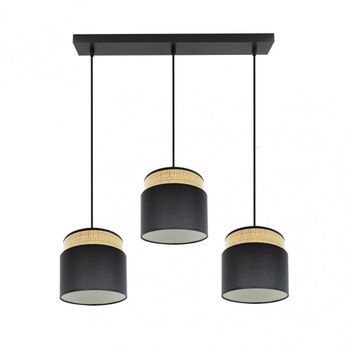 FABRILAMP Lampara Lineal Modelo Kandy 3 Luces Natural/negro