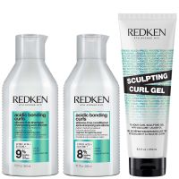 redken acidic bonding curls shampoo conditioner and sculpting curl gel bonding care bundle for curls and coils