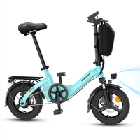minibicicleta electrica bodywel t16 pro 14 plegable 36 v 104 ah azul
