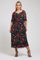yours london vestido negro de mariposas mujer curvy y tallas grandes yours london