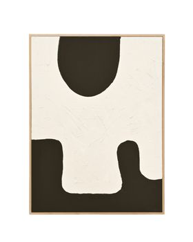 Cuadro decorativo pintado a mano al oleo marco marrón claro 60x80cm