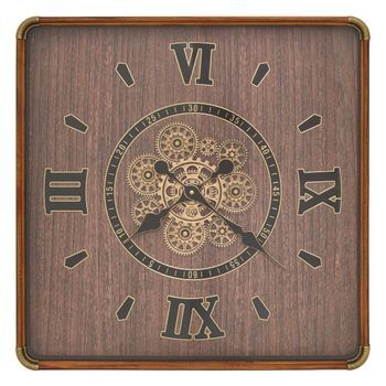 Reloj Archie, 60 X 60 Cm, Marrón - Atmosphera Createur D'interieur