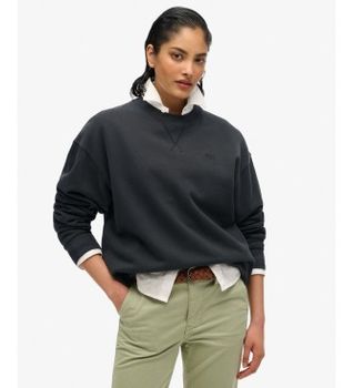 Superdry para mujer. W2012291A Sudadera Studios negro (XS), Casual, Algodón