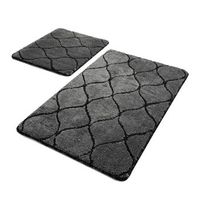 alfombra de bano set 2 piezas infinidad antracita