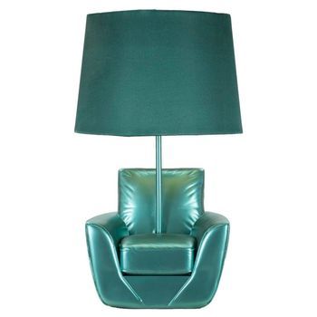 Lámpara Sillón De Resina Azul Ø Cm 26x43