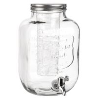 dispensador de bebida de vidrio con infusor 5l
