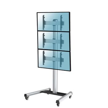 Kimex Soporte de Suelo con Ruedas para 3 Pantallas de TV 40