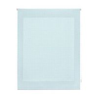 estor vichy enrollable translucido - estor enrollable tamano 100x250 - estor translucido color cuadros turquesa  blindecor