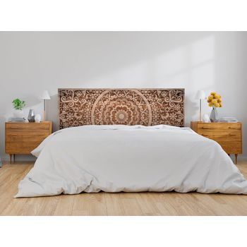Oedim Cabecero Cama Pvc Madera Mandala_h131 | Disponible En Varias Medidas | Cabecero Ligero, Elegante, Resistente Y Económico (madera Oscura Mandala_h131, 200x60cm)