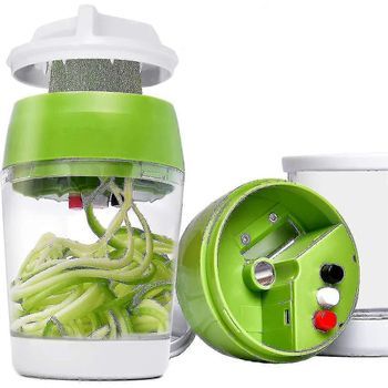 Cortador En Espiral Mano 4 En 1 Espagueti Vegetal Cortador En Espiral De Verduras Melón Fideos Rallador Raspado