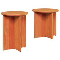 2 piezas mesa de cafe  mesa de centro marron cera