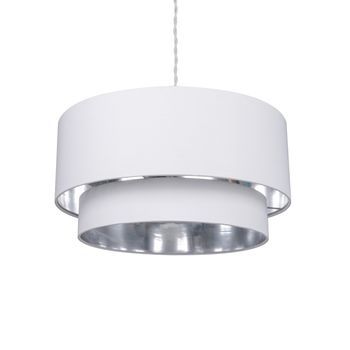 Lámpara Colgante Lino Reflect Duo Blanco
