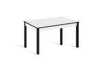 mesa cocina extensible 120180x80 cm blanco pata negro
