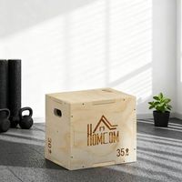 cajon pliometrico homcom madera haya 405x355x305cm natural