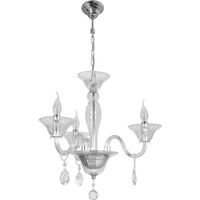 lampara de techo rosalina 3xe14 alregxd49cm transparente