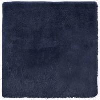 alfombra de pelo largo navarra azul marino 240x240 cm poliester vidaxl