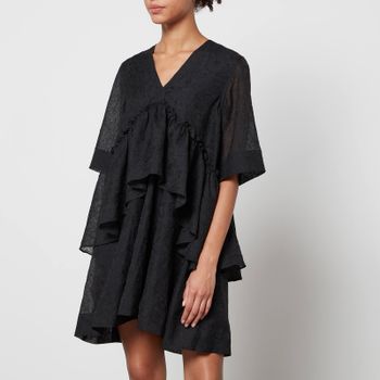 Ganni Crinkled Georgette Mini Dress - EU 40/UK 12