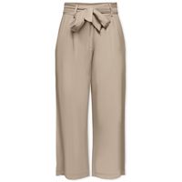 only pantalones caro linen trousers - oxford tan para mujer
