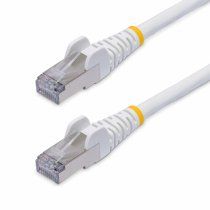 StarTech.com Cable de Red Ethernet CAT8 Blanco 5m - Snagless - sin Pestillo - 25G/40G - 2000MHz - PoE++ 100W - 26AWG - S/FTP - Alivios de TensiÃ³n - Alambre de Cobre Puro - LSZH - Probado con Fluke