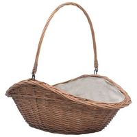 cesta para lena con asa sauce natural 60x44x55 cm vidaxl