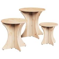 mesa de cafe 3 uds natural 46 x 46 x 47 cm vidaxl