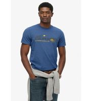superdry para hombre m1012327a camiseta outdoor scene relaxed azul m casual algodon manga corta